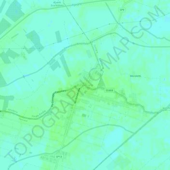 Mapa topográfico Casumaro, altitud, relieve