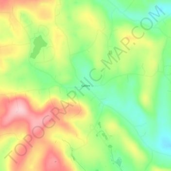 Mapa topográfico Galilee, altitud, relieve