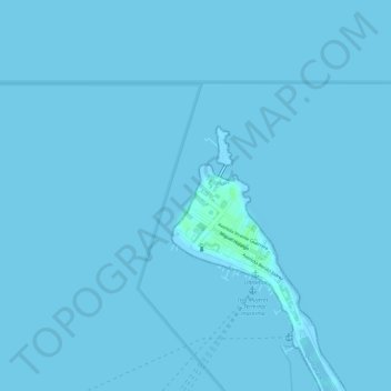 Mapa topográfico Playa Norte, altitud, relieve