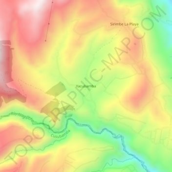 Mapa topográfico Yacubamba, altitud, relieve