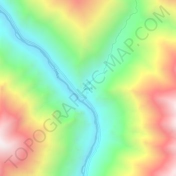Mapa topográfico Gayk, altitud, relieve