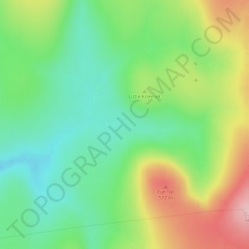 Mapa topográfico Furtor Ford, altitud, relieve