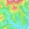 Mapa topográfico Langasco, altitud, relieve