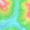 Mapa topográfico Zoanno, altitud, relieve