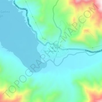 Mapa topográfico Tembladera, altitud, relieve