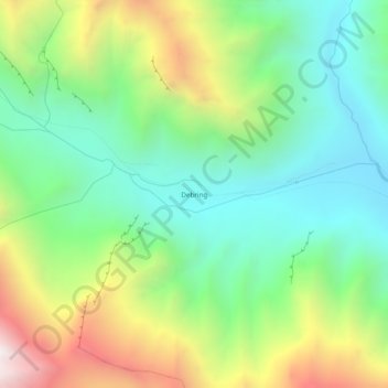 Mapa topográfico Debring, altitud, relieve