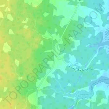Mapa topográfico Petit-Chockpish, altitud, relieve