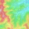 Mapa topográfico Les Bussières, altitud, relieve