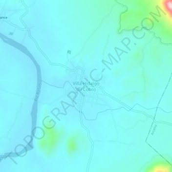 Mapa topográfico Villa Hidalgo (El Cubo), altitud, relieve