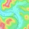 Mapa topográfico Crawford, altitud, relieve