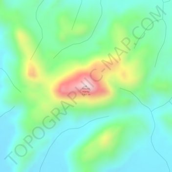 Mapa topográfico Mount Hardy, altitud, relieve