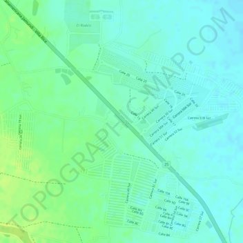 Mapa topográfico SAN ISIDRO, altitud, relieve