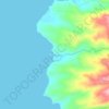 Mapa topográfico Binuangan, altitud, relieve