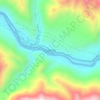 Mapa topográfico Pharkaythang, altitud, relieve