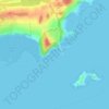 Mapa topográfico Braefoot Bay, altitud, relieve