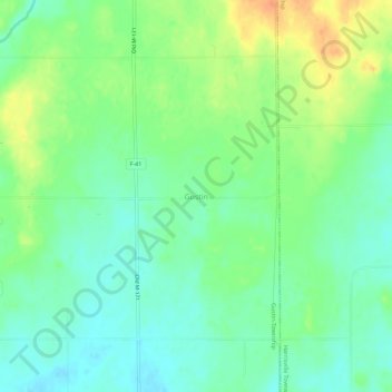 Mapa topográfico Gustin, altitud, relieve