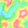 Mapa topográfico Komi, altitud, relieve