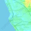 Mapa topográfico Rawang, altitud, relieve