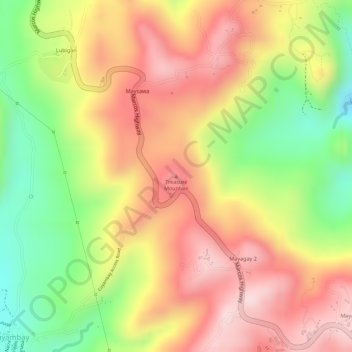 Mapa topográfico Treasure Mountain, altitud, relieve