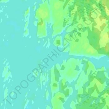 Mapa topográfico Key Harbour, altitud, relieve