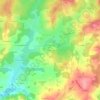 Mapa topográfico Les Vergnes, altitud, relieve