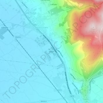 Mapa topográfico Navello, altitud, relieve