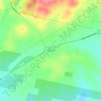 Mapa topográfico Mariño, altitud, relieve