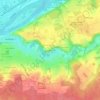 Mapa topográfico La Côte Chaude, altitud, relieve