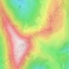 Mapa topográfico Col du Sénépy, altitud, relieve