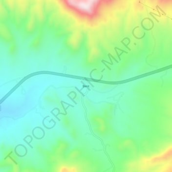 Mapa topográfico Bent, altitud, relieve