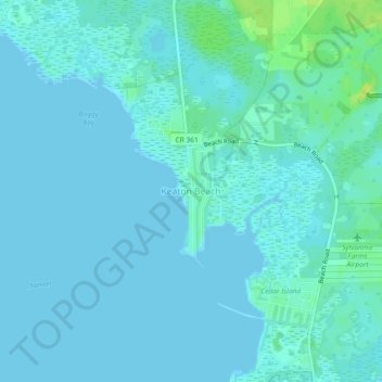 Mapa topográfico Keaton Beach, altitud, relieve