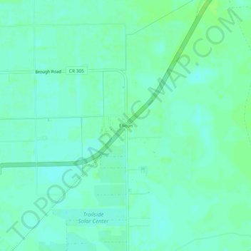 Mapa topográfico Elkton, altitud, relieve