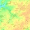 Mapa topográfico La Guillemière, altitud, relieve