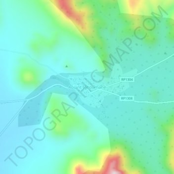 Mapa topográfico Aouint Ighoumane, altitud, relieve
