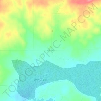 Mapa topográfico Hatton, altitud, relieve