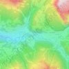 Mapa topográfico La Poza, altitud, relieve