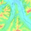 Mapa topográfico La Sterza, altitud, relieve
