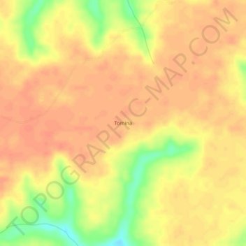 Mapa topográfico Tomina, altitud, relieve