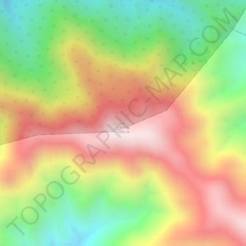 Mapa topográfico 2400m, altitud, relieve