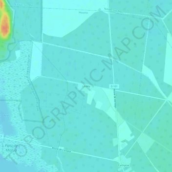 Mapa topográfico Louley, altitud, relieve