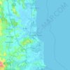 Mapa topográfico Sunshine Coast, altitud, relieve