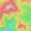 Mapa topográfico Alpe di Cavarzano, altitud, relieve