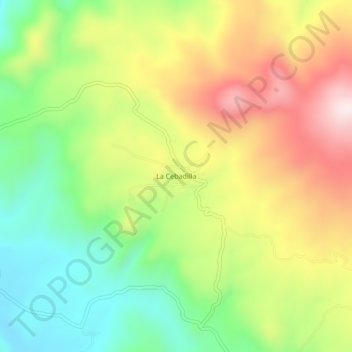 Mapa topográfico La Cebadilla, altitud, relieve