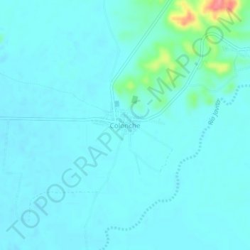 Mapa topográfico Colonche, altitud, relieve