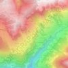 Mapa topográfico Vers Le Bois, altitud, relieve