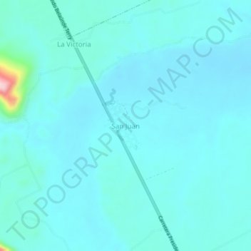 Mapa topográfico San Juan, altitud, relieve