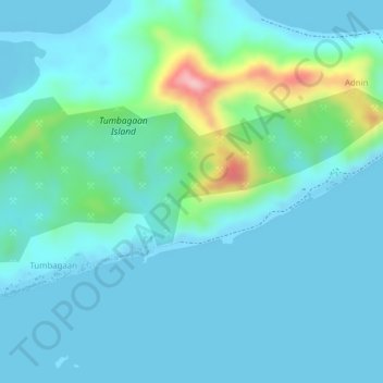 Mapa topográfico Nickel Ore Mining, altitud, relieve