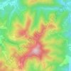 Mapa topográfico Roquedur le Haut, altitud, relieve