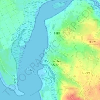 Mapa topográfico Le Hable, altitud, relieve