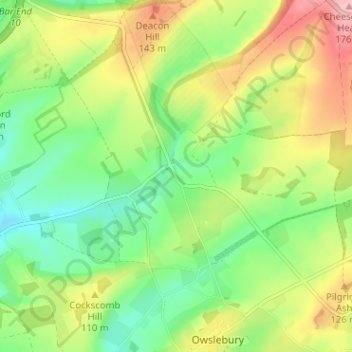 Mapa topográfico Morestead, altitud, relieve